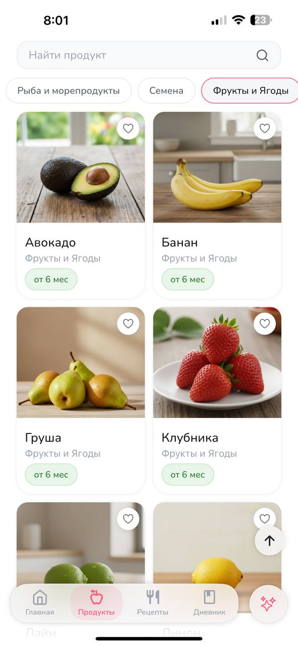 База продуктов